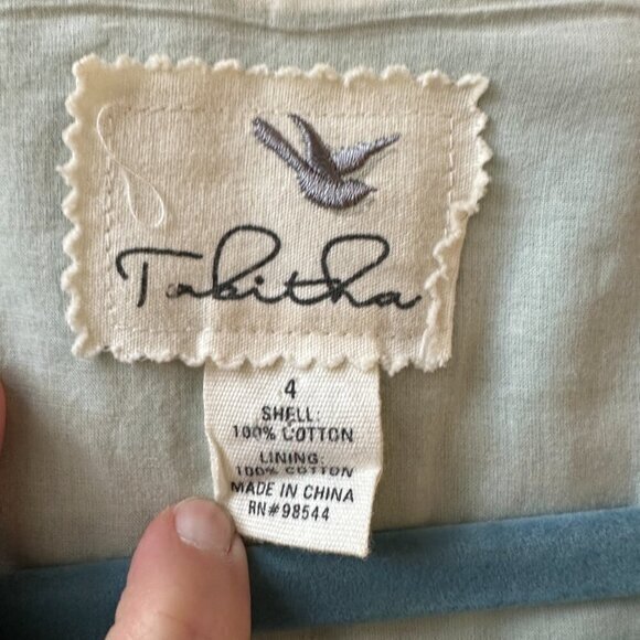 Anthropology Tabitha‎ Green Blue Dress  Size 4 - Picture 7 of 9